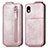 Leather Case Flip Cover Vertical for Sony Xperia Ace III Rose Gold