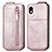 Leather Case Flip Cover Vertical for Sony Xperia Ace III SO-53C Rose Gold
