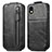 Leather Case Flip Cover Vertical for Sony Xperia Ace III SOG08 Black