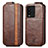 Leather Case Flip Cover Vertical for Vivo iQOO 10 5G Brown