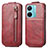 Leather Case Flip Cover Vertical for Vivo iQOO Z6 Pro 5G Red