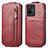 Leather Case Flip Cover Vertical for Vivo iQOO Z6x Red