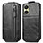 Leather Case Flip Cover Vertical for Vivo Y16 Black