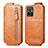 Leather Case Flip Cover Vertical for Vivo Y55s 5G Brown