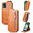 Leather Case Flip Cover Vertical S01D for Motorola Moto E13