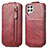 Leather Case Flip Cover Vertical S01D for Samsung Galaxy A22 4G Red