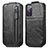 Leather Case Flip Cover Vertical S01D for Samsung Galaxy S20 FE (2022) 5G Black