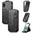 Leather Case Flip Cover Vertical S01D for Sharp Aquos wish3