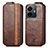 Leather Case Flip Cover Vertical S01D for Vivo iQOO Z6 Lite 5G Brown