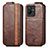 Leather Case Flip Cover Vertical S01D for Vivo iQOO Z6x Brown