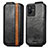 Leather Case Flip Cover Vertical S01D for Vivo T2x 5G Black