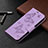 Leather Case Stands Butterfly Flip Cover Holder B01F for Huawei Honor X7a Clove Purple