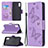 Leather Case Stands Butterfly Flip Cover Holder B01F for Samsung Galaxy A02