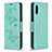 Leather Case Stands Butterfly Flip Cover Holder B01F for Samsung Galaxy A02 Green