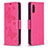 Leather Case Stands Butterfly Flip Cover Holder B01F for Samsung Galaxy A02 Hot Pink