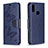 Leather Case Stands Butterfly Flip Cover Holder B01F for Samsung Galaxy A10s Blue