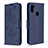 Leather Case Stands Butterfly Flip Cover Holder B01F for Samsung Galaxy A11 Blue