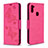 Leather Case Stands Butterfly Flip Cover Holder B01F for Samsung Galaxy A11 Hot Pink