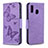 Leather Case Stands Butterfly Flip Cover Holder B01F for Samsung Galaxy A20 Clove Purple