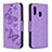 Leather Case Stands Butterfly Flip Cover Holder B01F for Samsung Galaxy A20e Clove Purple