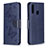 Leather Case Stands Butterfly Flip Cover Holder B01F for Samsung Galaxy A20s Blue