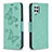 Leather Case Stands Butterfly Flip Cover Holder B01F for Samsung Galaxy A22 4G