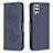 Leather Case Stands Butterfly Flip Cover Holder B01F for Samsung Galaxy A22 4G Blue