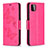 Leather Case Stands Butterfly Flip Cover Holder B01F for Samsung Galaxy A22s 5G Hot Pink