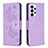 Leather Case Stands Butterfly Flip Cover Holder B01F for Samsung Galaxy A23 4G Clove Purple