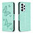 Leather Case Stands Butterfly Flip Cover Holder B01F for Samsung Galaxy A23 4G Green