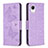 Leather Case Stands Butterfly Flip Cover Holder B01F for Samsung Galaxy A23 5G SC-56C Clove Purple