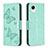 Leather Case Stands Butterfly Flip Cover Holder B01F for Samsung Galaxy A23 5G SC-56C Green