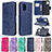 Leather Case Stands Butterfly Flip Cover Holder B01F for Samsung Galaxy A31