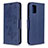 Leather Case Stands Butterfly Flip Cover Holder B01F for Samsung Galaxy A31 Blue