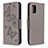 Leather Case Stands Butterfly Flip Cover Holder B01F for Samsung Galaxy A31 Gray