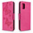 Leather Case Stands Butterfly Flip Cover Holder B01F for Samsung Galaxy A31 Hot Pink