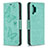 Leather Case Stands Butterfly Flip Cover Holder B01F for Samsung Galaxy A32 4G Green