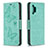 Leather Case Stands Butterfly Flip Cover Holder B01F for Samsung Galaxy A32 5G Green