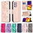 Leather Case Stands Butterfly Flip Cover Holder B01F for Samsung Galaxy A34 5G