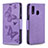 Leather Case Stands Butterfly Flip Cover Holder B01F for Samsung Galaxy A40 Clove Purple