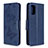 Leather Case Stands Butterfly Flip Cover Holder B01F for Samsung Galaxy A41 Blue