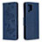 Leather Case Stands Butterfly Flip Cover Holder B01F for Samsung Galaxy A42 5G Blue