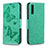 Leather Case Stands Butterfly Flip Cover Holder B01F for Samsung Galaxy A50S Green