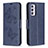 Leather Case Stands Butterfly Flip Cover Holder B01F for Samsung Galaxy A54 5G Blue