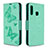 Leather Case Stands Butterfly Flip Cover Holder B01F for Samsung Galaxy A70E Green