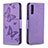 Leather Case Stands Butterfly Flip Cover Holder B01F for Samsung Galaxy A70S Clove Purple