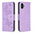 Leather Case Stands Butterfly Flip Cover Holder B01F for Samsung Galaxy F14 5G Clove Purple