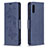 Leather Case Stands Butterfly Flip Cover Holder B01F for Samsung Galaxy M02 Blue