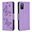 Leather Case Stands Butterfly Flip Cover Holder B01F for Samsung Galaxy M02s