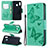 Leather Case Stands Butterfly Flip Cover Holder B01F for Samsung Galaxy M10S